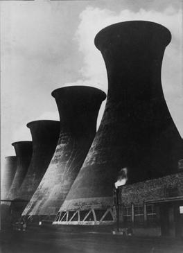 Archive photograph of cooling towers