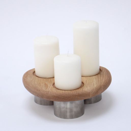 Coalesce triple candle holder
